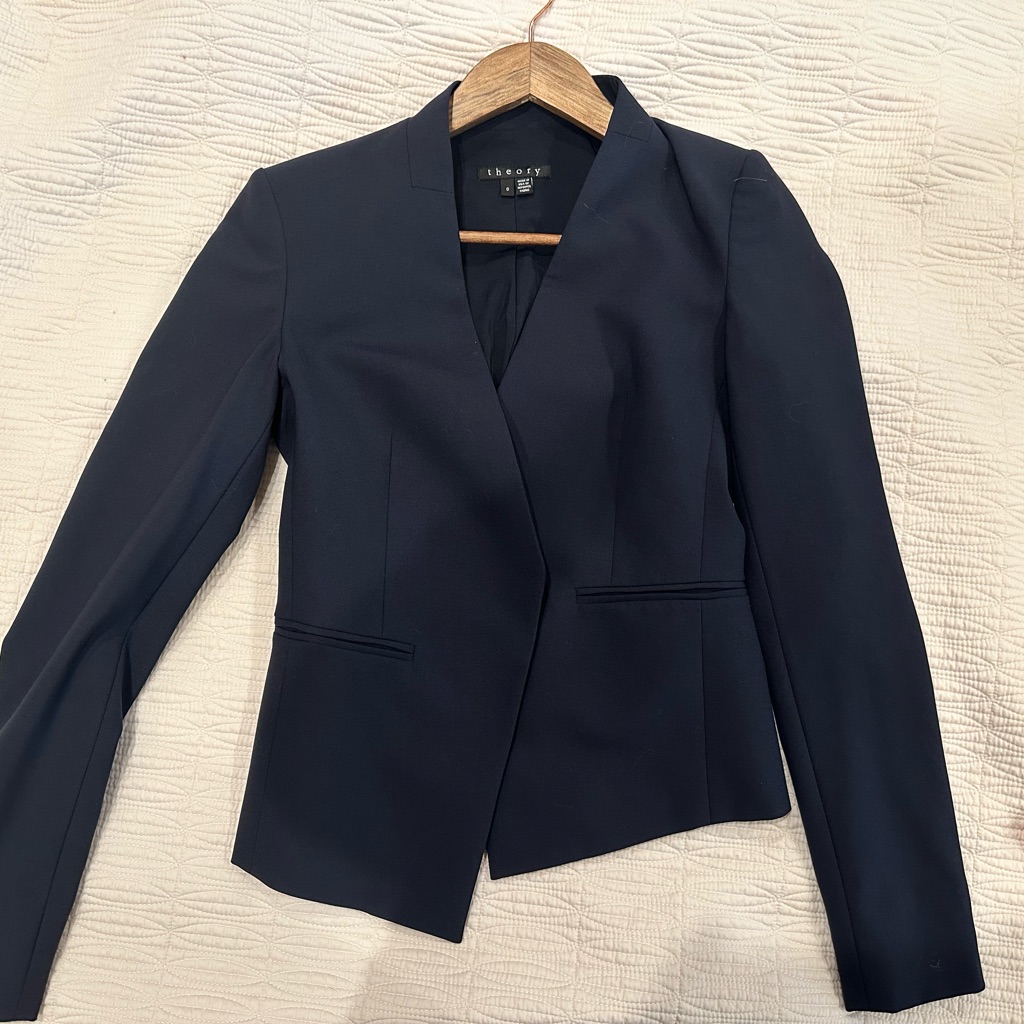 Theory Navy Blazer Jacket Size 0